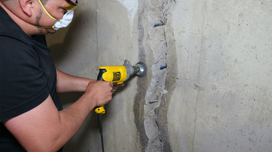 Fixing A Leaking Basement Wall Crack American Dry